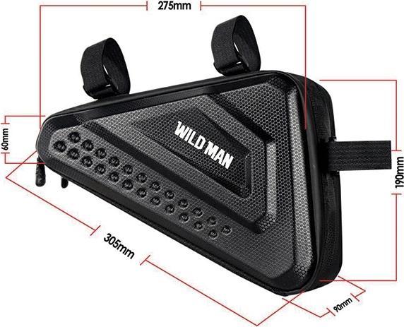 Actual product image Wildman Etui/sakwa na ramę roweru ES19 uchwyt rowerowy czarna/black