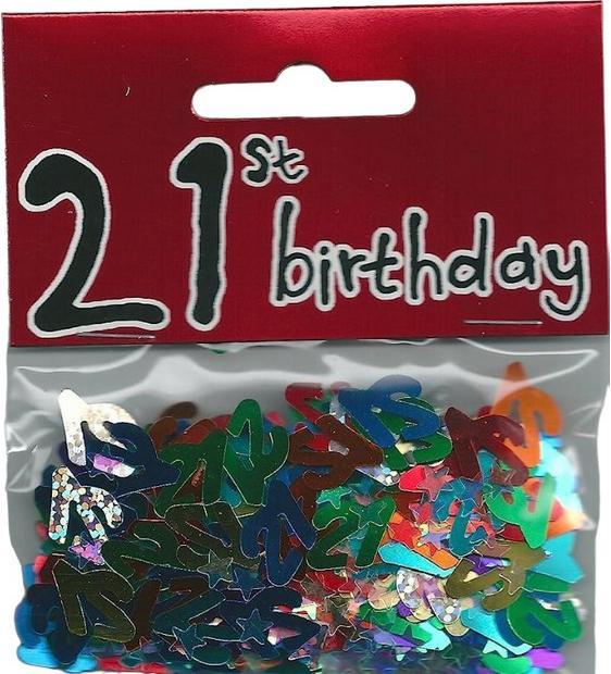 Image du produit Generic Confetti Stars 21e anniversaire