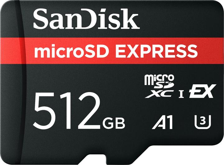 SanDisk Express (512 GB, microSDXC, U3, UHS-III)