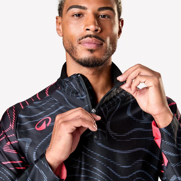 Immagine prodotto Kipsta Damen/Herren Fussball Sweatshirt 1/2 Zip - VIRALTO Wave schwarz/rosa (XXL)