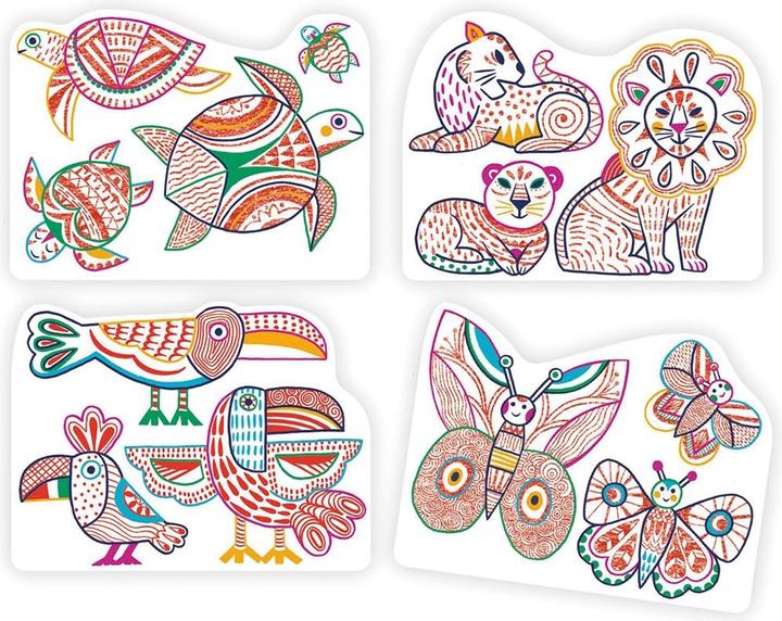 Image du produit Djeco Coloriage couleurs cachées Famille sauvage