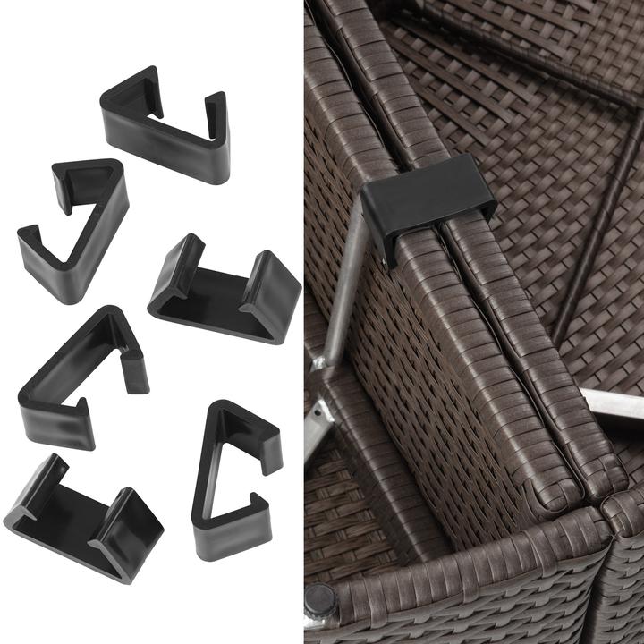 Produktbild tectake Sonneninsel Rattan mit Aluminiumgestell und Sonnendach