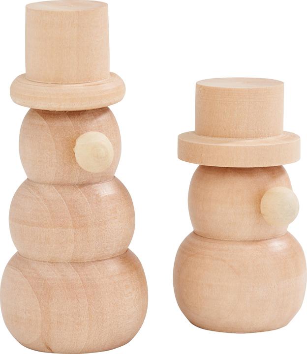Produktbild VBS Holz-Schneemänner, 2 St., 6,8 und 5,0 cm