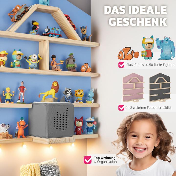 Produktbild tectake Wandregal Mylittle Story für bis zu 50 Tonies