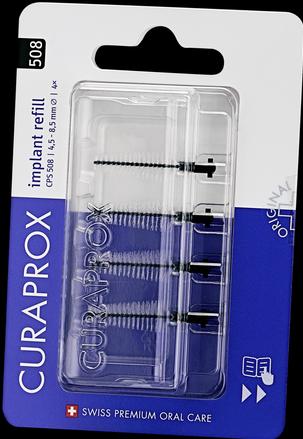 Immagine prodotto Curaprox CPS 508 Ricarica impianto 4x nero (4 x, 4 mm)