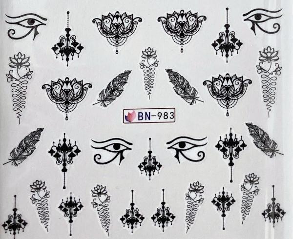 Actual product image Nagellack24 Nail Art Sticker Water Transfer 983