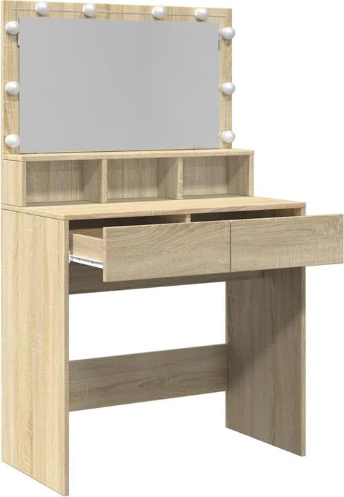 Actual product image VidaXL Dressing table with LED lighting (80 x 41 x 134.5 cm)