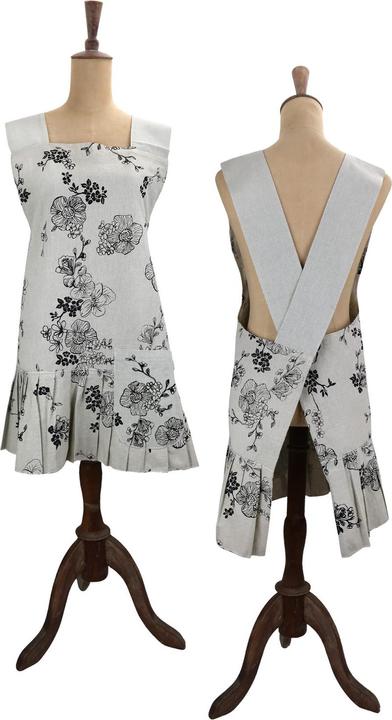 Actual product image Raine and Humble Wild Rose kitchen apron