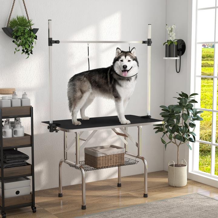 Produktbild PawHut Hundetrimmtisch mit verstellbarer Stange (Hund)