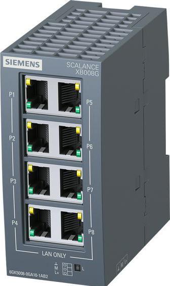 Actual product image Siemens 6GK5008-0GA10-1AB2 Industrial Ethernet Switch (8 Ports)