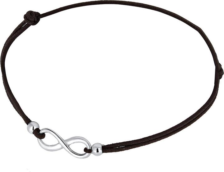 Elli Infinity, Textil-Armband (17 cm, Gummiband, 925er Sterling Silber, No Stein)