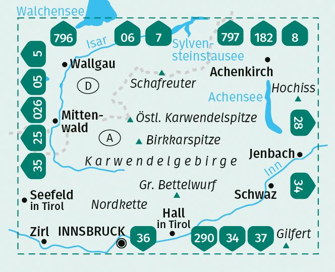 Label énergétique Carte de randonnée 26 Karwendelgebirge 1:50.000