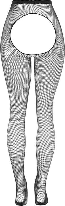 Actual product image EDC Fishnet Pantyhose with Open Crotch - Black (One size)