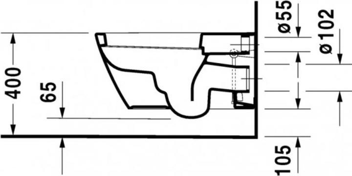Produktbild Duravit Wand-WC STARCK 2 tief, 375x620mm, SensoWash weiss