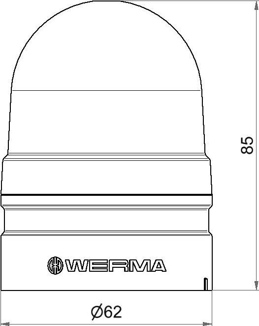 Produktbild Werma Signaltechnik Signalleuchte Mini TwinFLASH 115-230VAC GN 260.220.60 Grün 230 V/AC