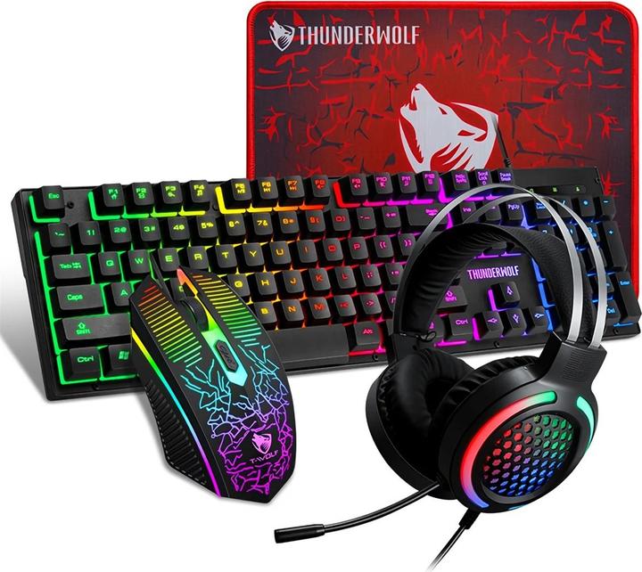 Actual product image Extralink Gaming set TF400 4in1 | keyboard + mouse + headphones + pad | LED backlighting