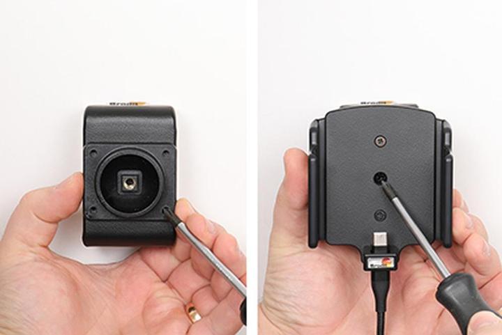 Produktbild Brodit einstellbarer Halter (seitlich) Aktiv USB, 12V, für APPLE iPhone 15, inkl. USB-Ladegerät, fü
