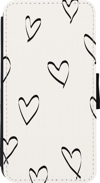 Produktbild PhoneLook Hülle Wallet schwarz Valentine 2023 minimalist hearts (Apple iPhone 11 Pro Max)