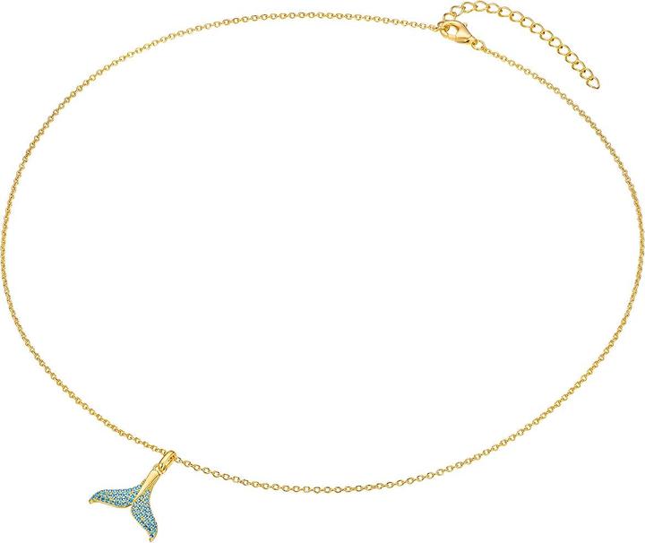 Produktbild Rafaela Donata Damen Flosse Sterling Silber Zirkonia Gelbgold 40,0 cm Basiskette + 5,0 cm Verlängerung - 33740 (Sterling Silber, 40 - 45 cm)