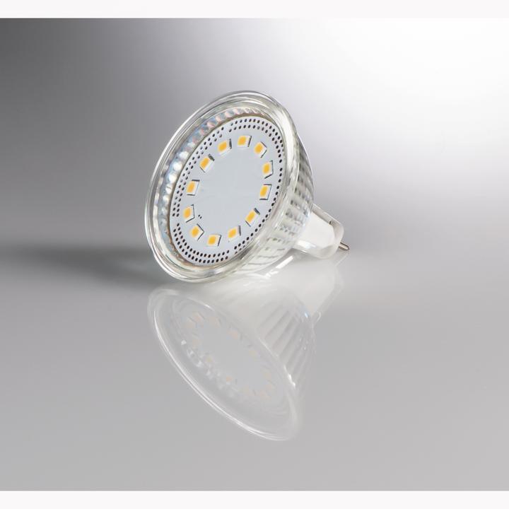 Image du produit Xavax Lampe LED, GU5.3, 245lm remplace 22W, lampe à réflecteur MR16, blanc chaud, verre (GU5.3, 3 W, 245 lm, 1 x, G)