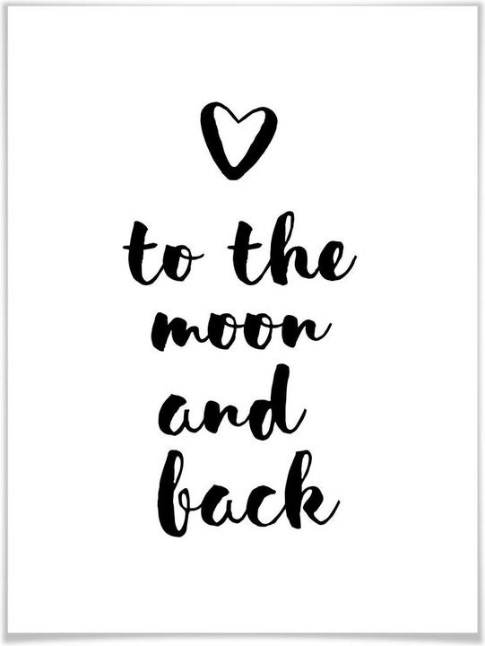 Produktbild Trenddeko Love to the moon and back (40 x 50 cm)