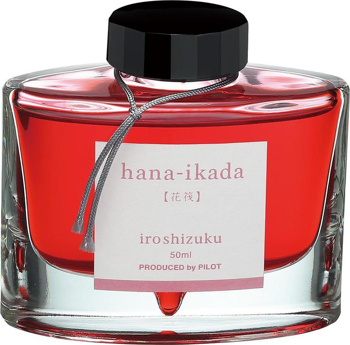 Actual product image Pilot Iroshizuku Ink 50ml - HANA-IKADA (Inkwell, Red)
