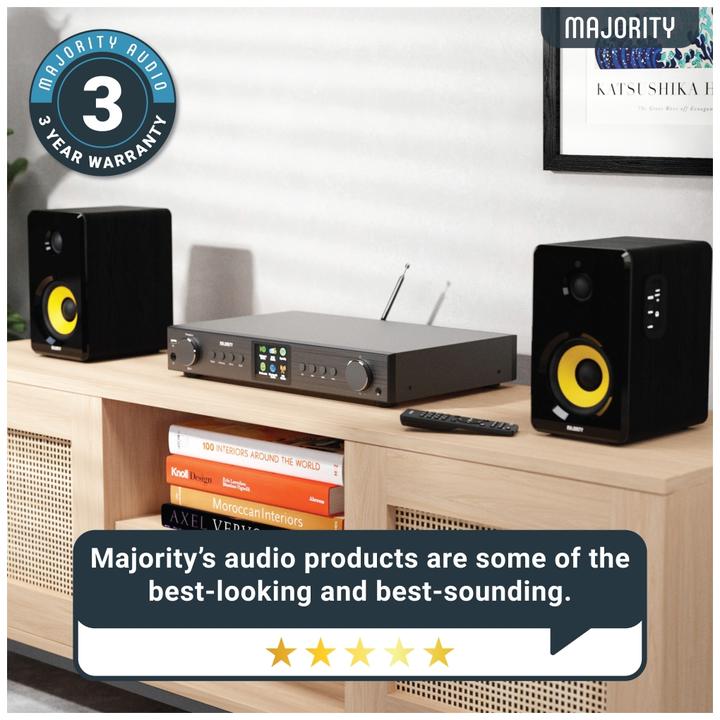 Image du produit Majority Fitzwilliam 2024 Black DAB+ Radio (Webradio, DAB+ DAB, FM, VHF, Bluetooth, WiFi)