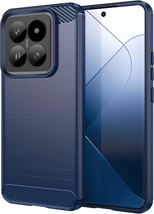 Produktbild Cover-Discount Xiaomi 14 Pro - Metall Carbon Look Hülle blau (Xiaomi 14 Pro)