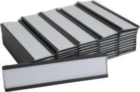 Image du produit Rs Pro Porte-étiquette en ferrite de strontium Magnétique, lisse, épaisseur 2.9mm L. 30mm, L. 100mm, 44g /