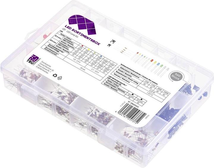 Produktbild Tru Components LED bedrahtet Rot, Gelb, Blau, Gelb-Grün, Warmweiss, Kaltweiss Rund 55 mcd, 330 mcd