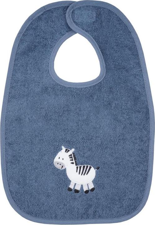 Actual product image Bib giant velcro bib 30 x 45 cm - embroidery zebra -