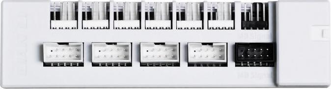 Actual product image Lian-Li EDGE HUB, 4x USB, 6x PWM - weiss