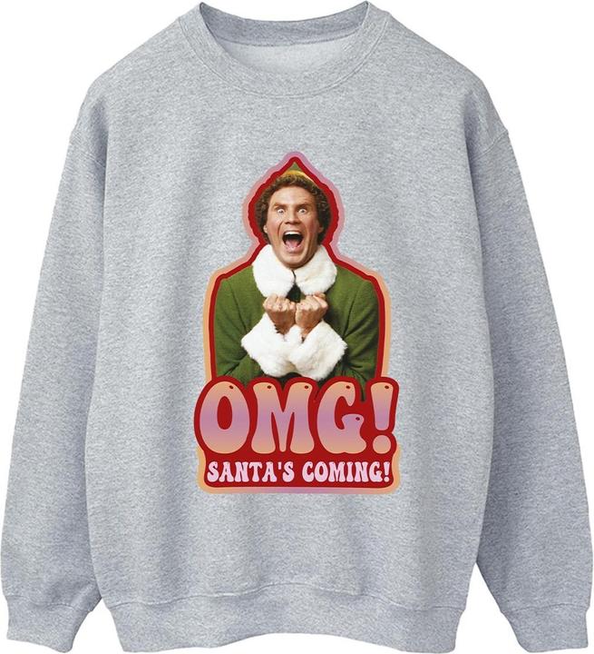 Actual product image Elf Womens/Ladies Santa's Coming Sweatshirt (XXL)