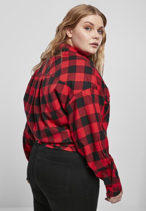 Actual product image Urban Classics Ladies Short Oversized Check Shirt (4XL)