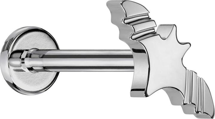 Image du produit Star Piercing Micro Labret femelle argent Basic chauve-souris argent (Titane G23, sans laiton)