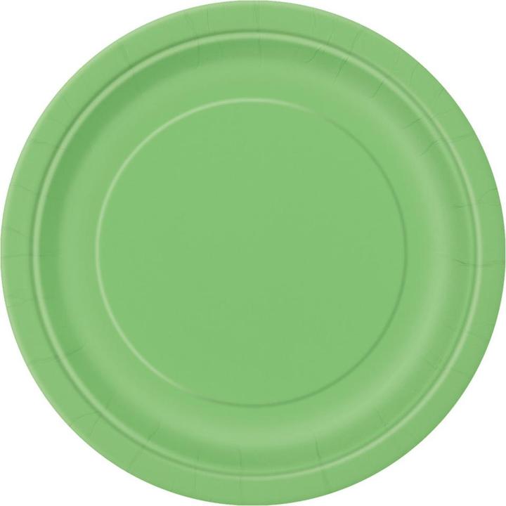 Unique Piatti di carta verdi da 22 cm (8 pezzi) (8 x)