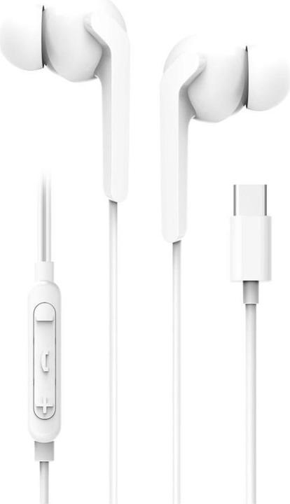 Produktbild BlueStar Wired headphones Blue Star BLUE STAR wire earphones Type C (DAC) with microphone M15C 1,2 m white (Kabelgebunden)