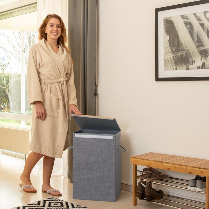 Immagine prodotto Relaxdays Porta biancheria con chiusura a strappo (60 l)