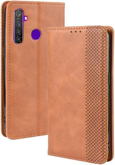 Productafbeelding MU Classic Retro Lederen Boekomslag Serie (Realme 5 Pro)