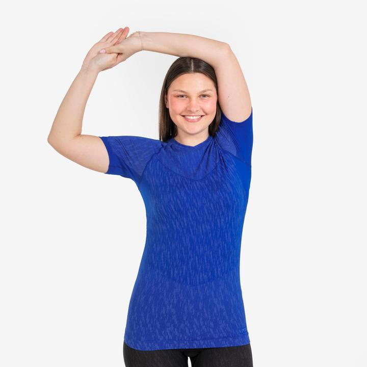 Image du produit Kipsta T-shirt fonctionnel Thermo manches courtes femme/homme - Keepdry bleu (XXL)