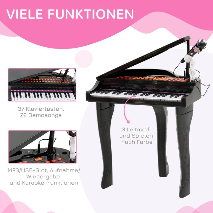 Actual product image Homcom Children piano with microphone (English, German)