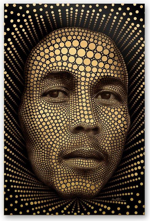 Image du produit Trenddeko Effet doré - Ben Heine - Circlism Bob Marley (70 x 100 cm)