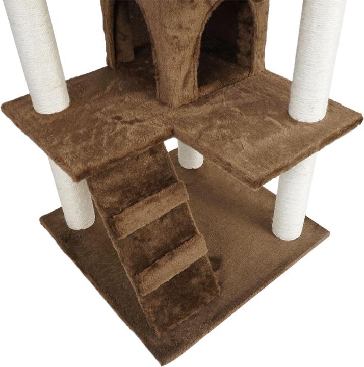 Image du produit Wiltec Arbre à chat marron 130cm Arbre d’escalade Arbre de grattage Jeu Chats (130 cm, Marron)