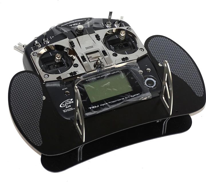 AHLtec Pupitre émetteur Futaba T10J Black avec étrier de pupitre émetteur standard, sans repose-mains