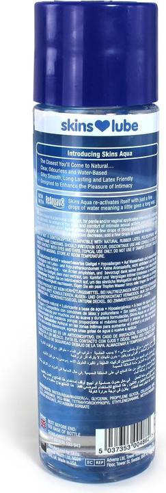 Valeurs nutritives et ingrédients Skins Gel intime Lube Aqua à base d'eau 250ml (250 ml)
