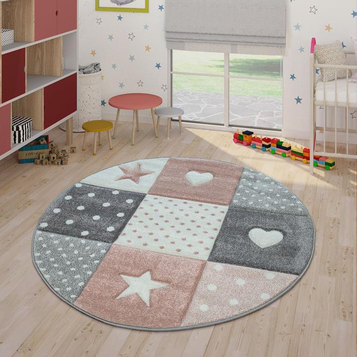 Immagine prodotto Paco Home Tappeto per bambini Tappeto per la camera dei bambini Tappeto per il gioco dell'auto (200 x 200 cm)