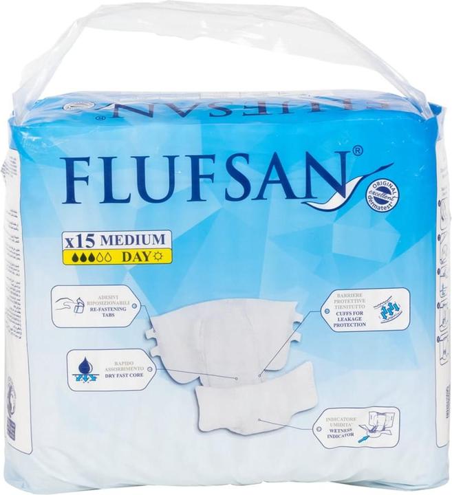 Immagine prodotto VidaXL Pannolini monouso Flufsan per adulti 15 pezzi. Dimensioni (15 x, M)