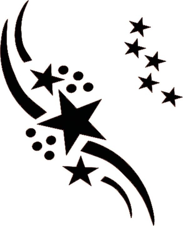 Produktbild Festartikel Müller Tattoo-Schablone Sterne
