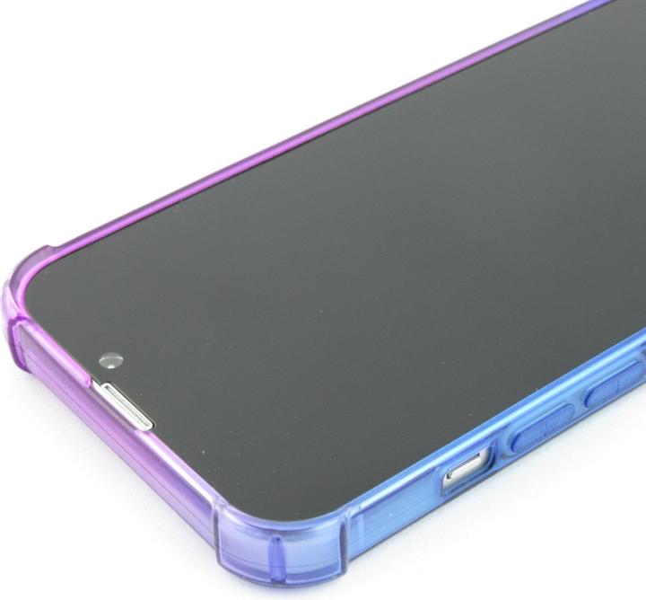 Image du produit PhoneLook Coque Bumper Rainbow Silicone anti-choc avec bords protégés violet (Apple iPhone 15 Pro)