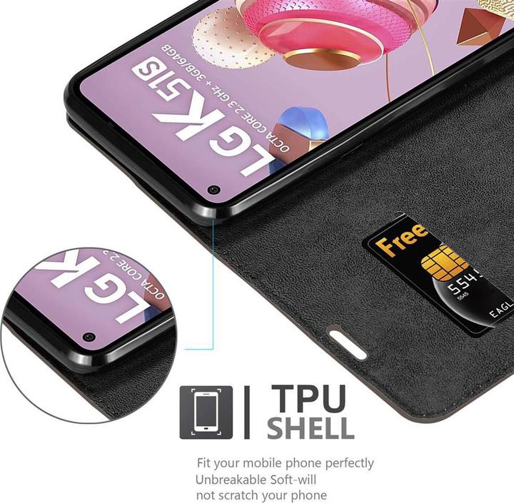 Produktbild Cadorabo Book Invisible Magnet Cover (LG K51s)